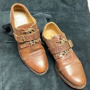 J. Litvack Brown Leather Oxfords Sz. 37.5